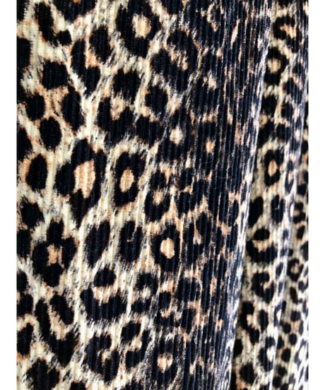 70-80's corduroy leopard all-in-one