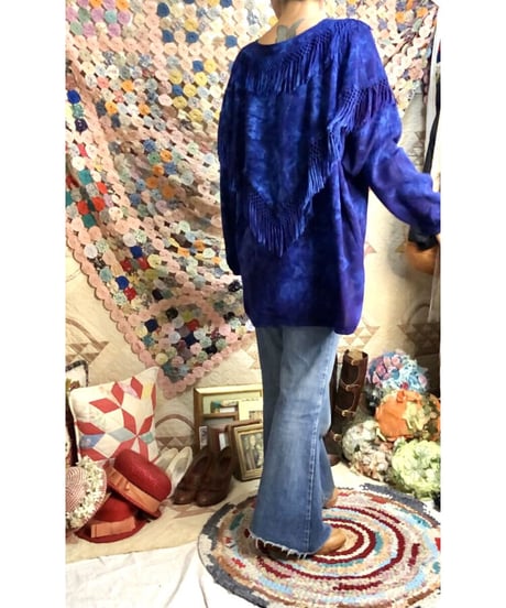 fringe tie-dye rayon tops
