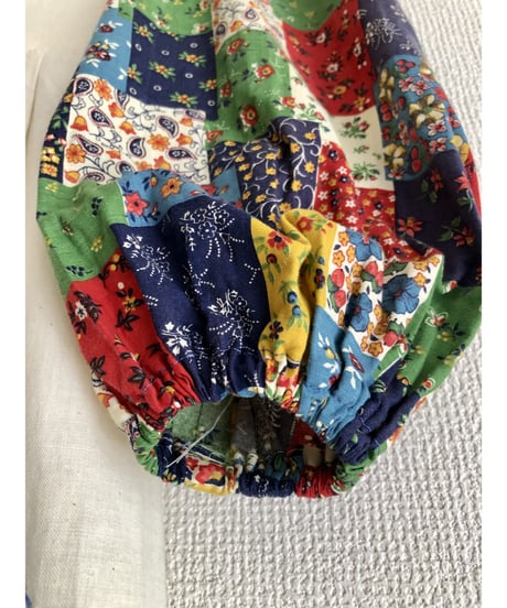 70's patchwork print apron dress