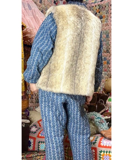 60s faux fur vest