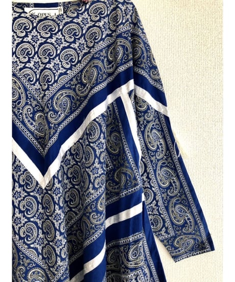 paisley handkerchief motif dress