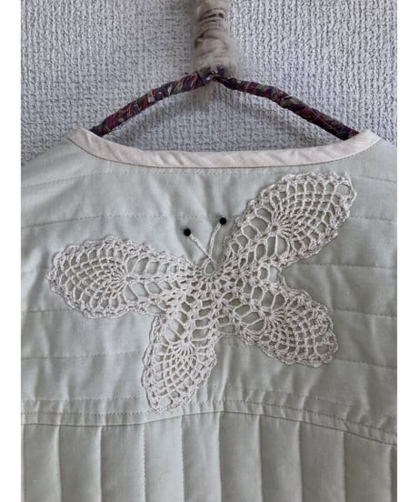 quilting lace patch jacket