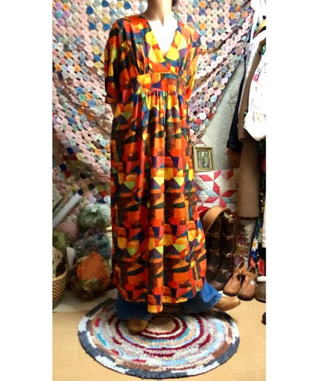 70s psychedelic easy dress
