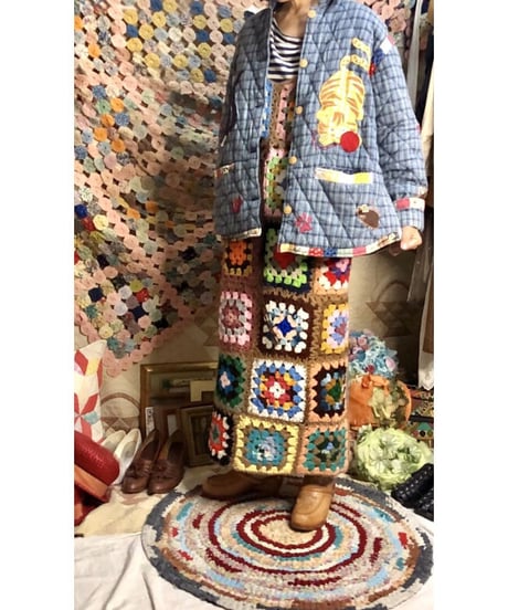 w.face quilting cat jacket