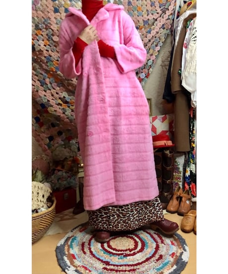 70s fleece fur coat