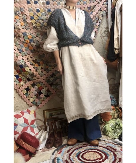 mix color knit vest