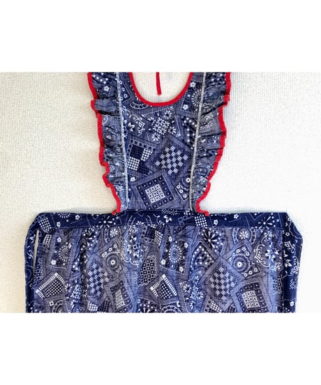 70s bandana print apron