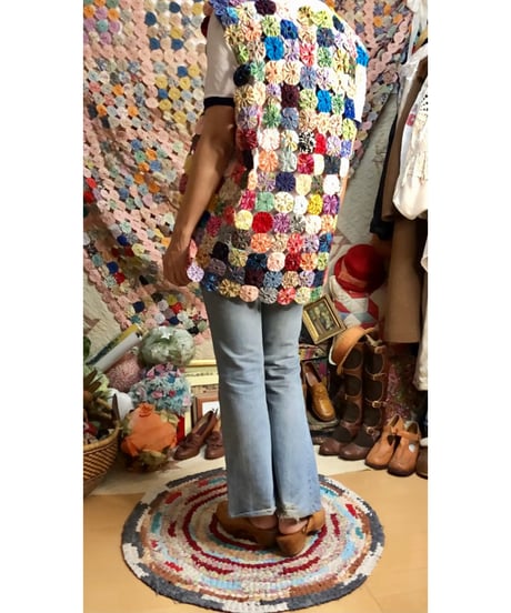 60s yo-yo quilt vest