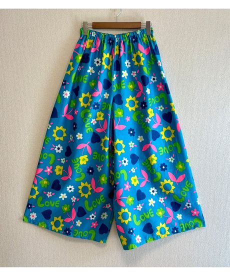 love and flower super wide leg pants（60-70s fabric）