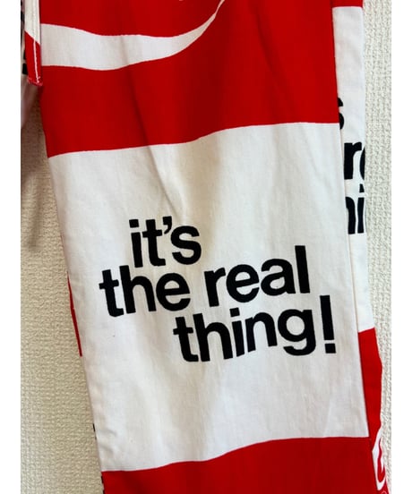 70s coca-cola print cotton pants
