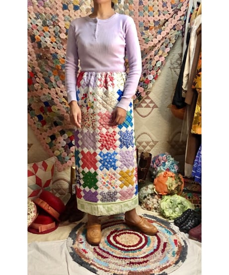 patchwork quilt skirt