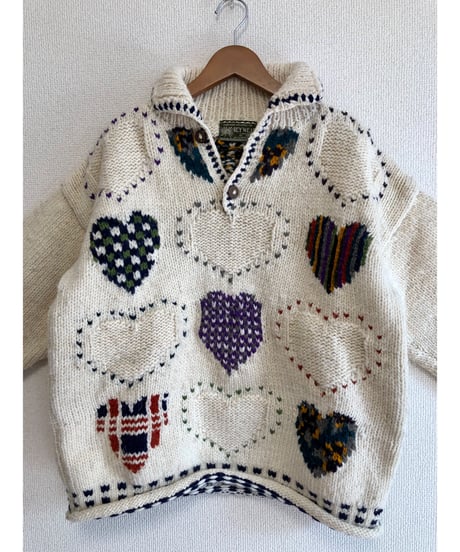 heart motif ecuador sweater