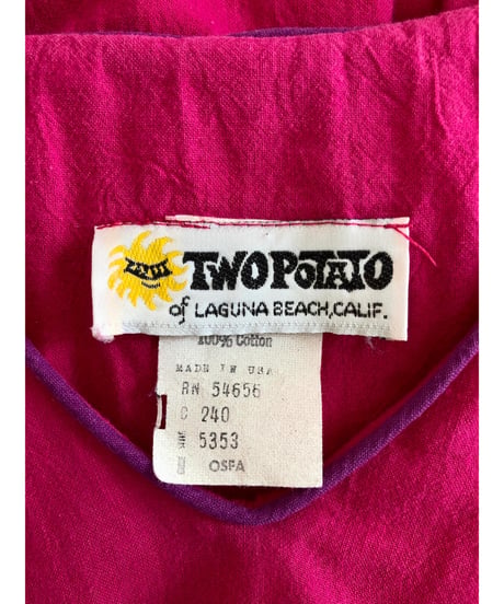80s ruffle cotton dress