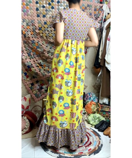 60's funny print summer dress