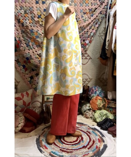 70's paisley mini dress