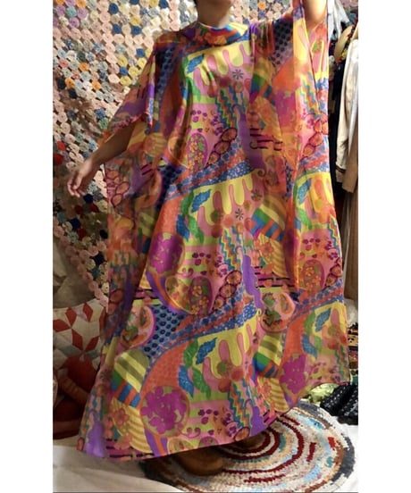 60's Joseph magnin psychedelic one-piece