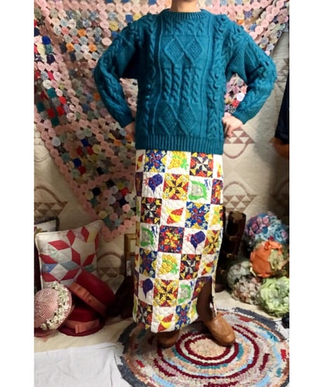 pom pom fisherman sweater  green