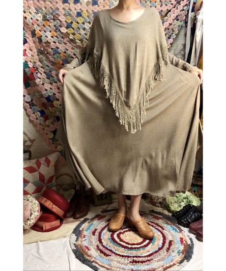fringe rayon dress
