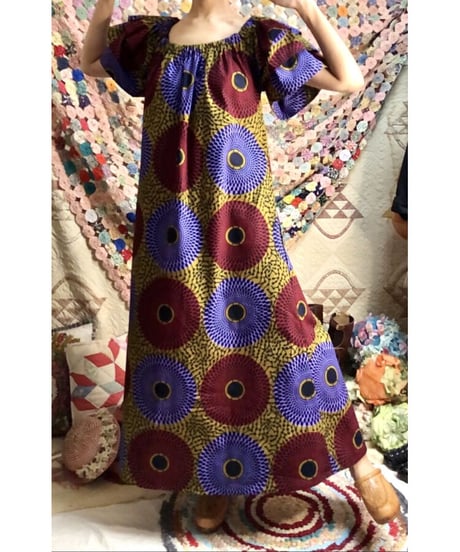 batik print dress