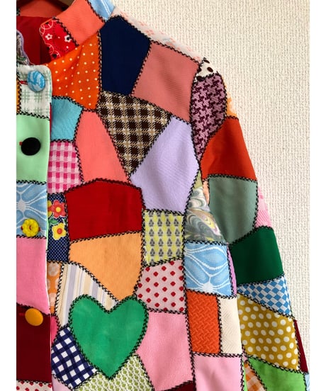 60-70s crazy quilt jacket