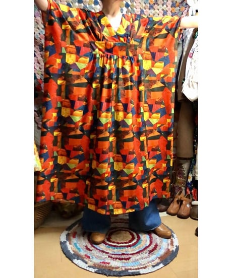 70s psychedelic easy dress