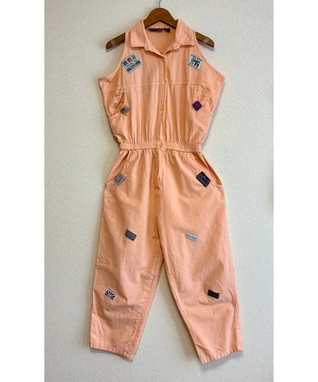 80s unique patch jump suits