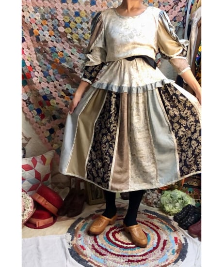jeanne marc patchwork dress