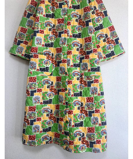 patchwork print quilting robe & bag set