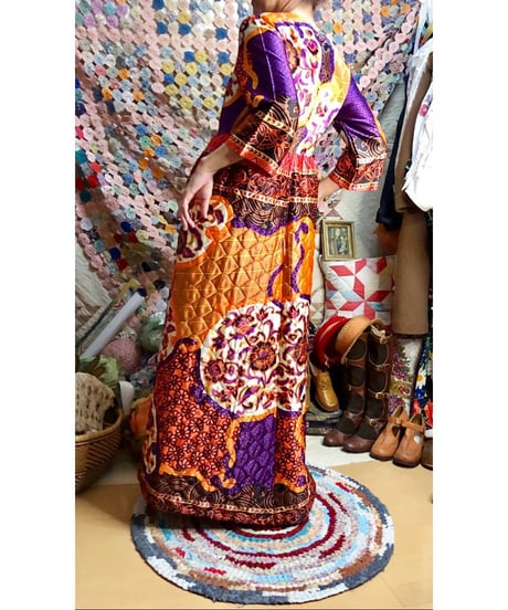 60s quilted  dress