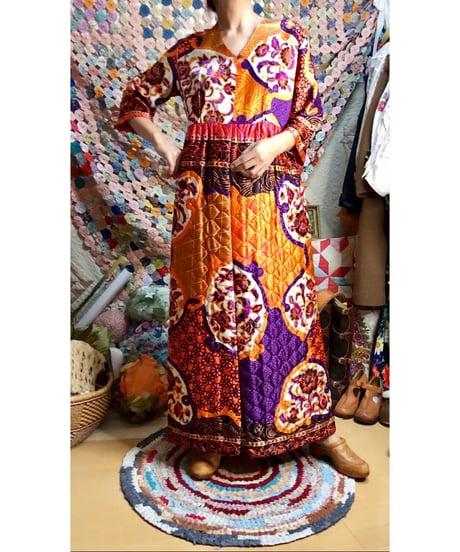 60s quilted  dress