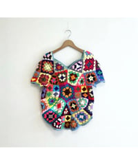 granny square pullover tops