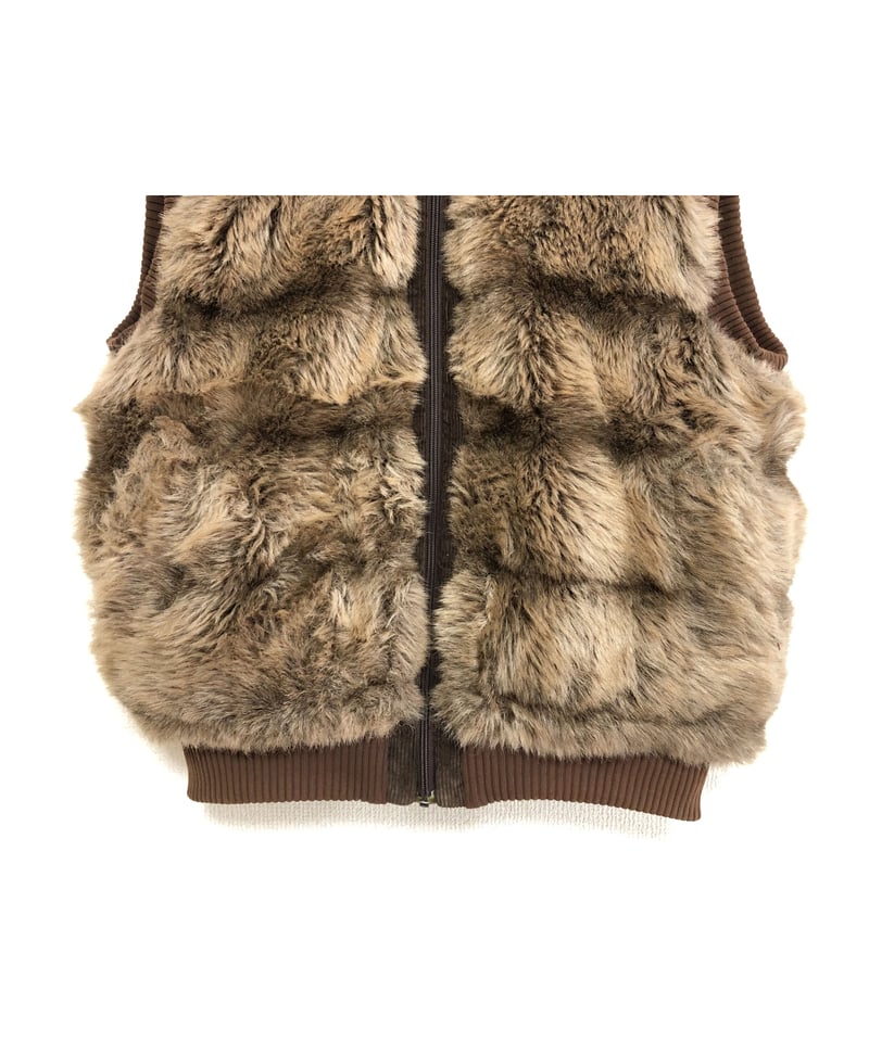 70-80's hansa branta by stearns faux fur down v