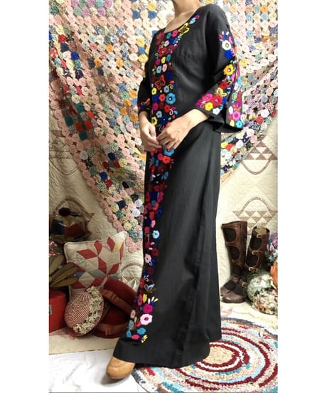 60-70's hand embroidered mexican dress