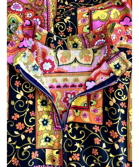 60's psychedelic flower dress