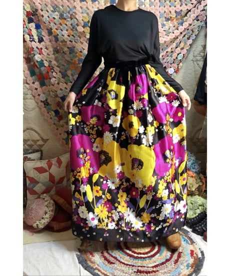 60s psychedelic flower dress