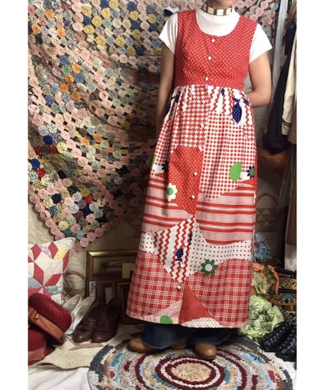 1970's flower ＆ fish one-piece