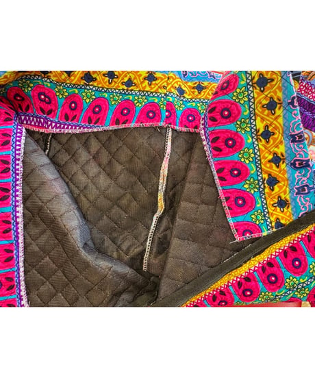 60-70s quilted wide leg pants