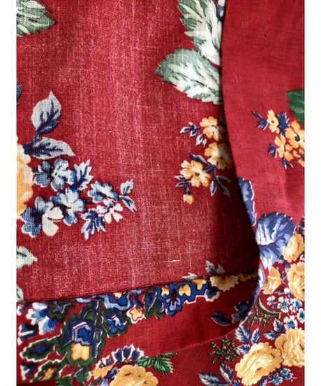 70's flower cotton dress