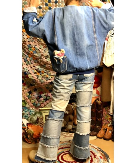 denim patchwork quilt remake tops
