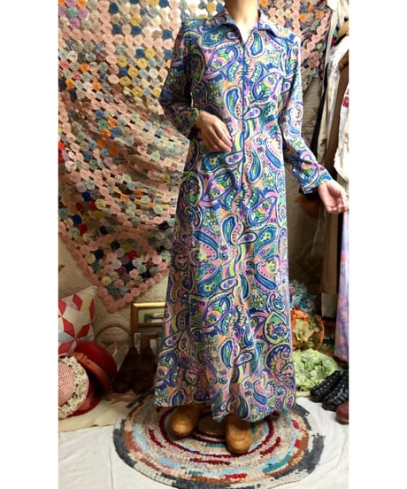 70's paisley dress