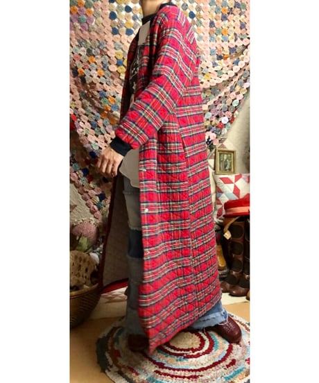 plaid quilting robe