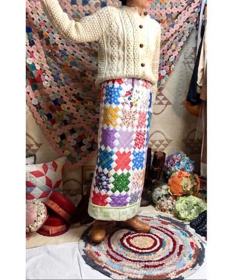 patchwork quilt skirt