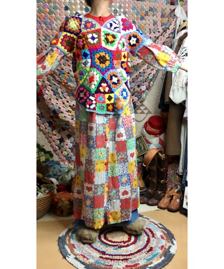 granny square pullover tops