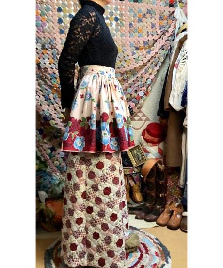 50s flower print apron