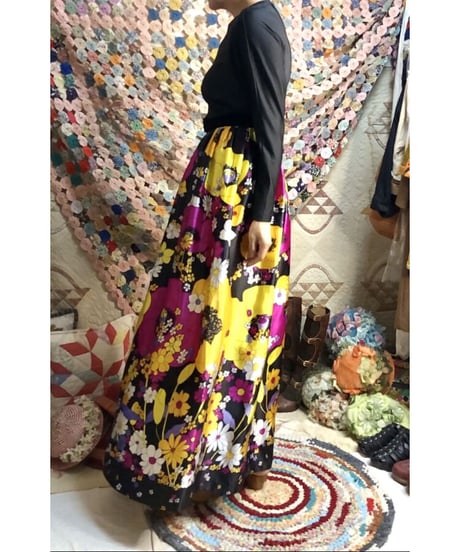 60s psychedelic flower dress