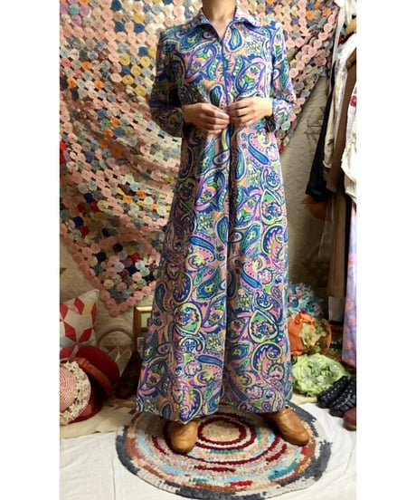 70's paisley dress