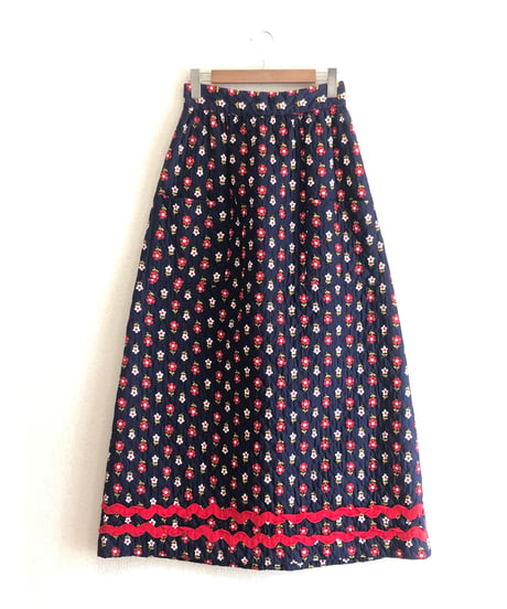 70s quilted flower skirt