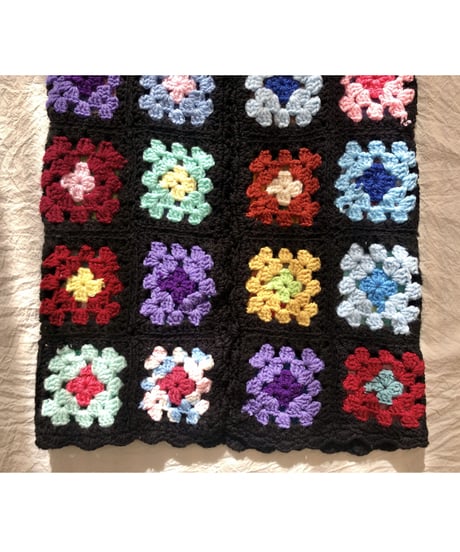granny square skirt  black