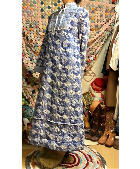 70s patchwork print robe