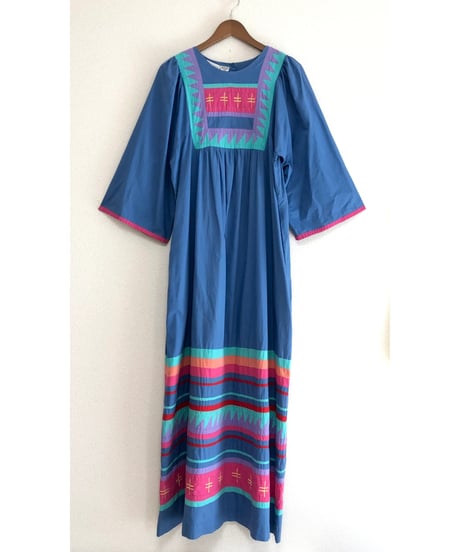 70s patchwork cotton dress